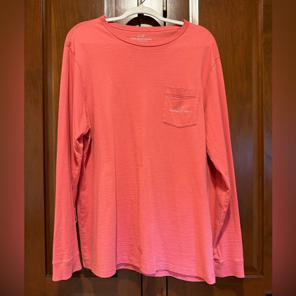 Men’s Vineyard Vines Coral Long Sleeve Tee